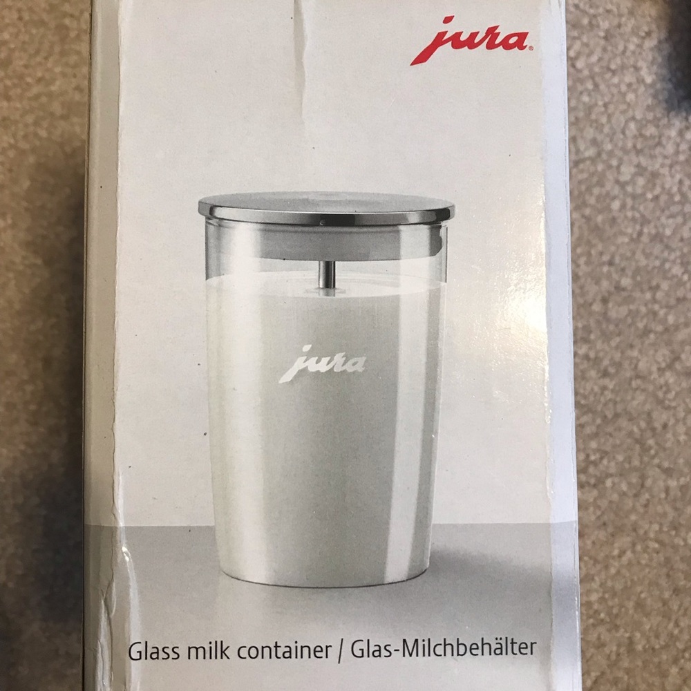 Jura Glass Milk Container